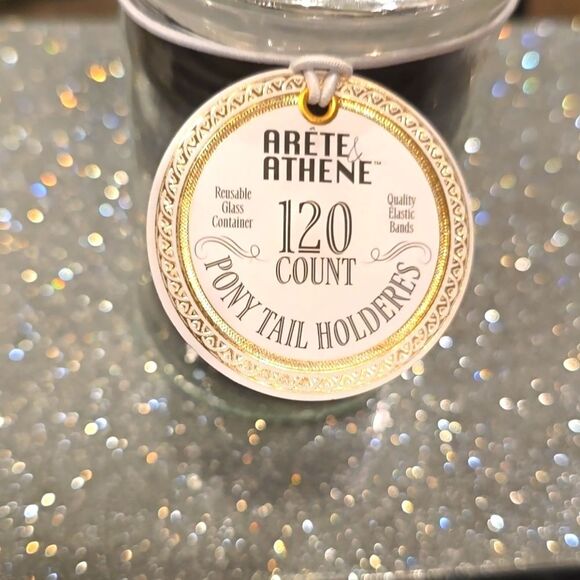 Arete Athene Glass Jar 120 Ponytail Holders - Picture 6 of 7